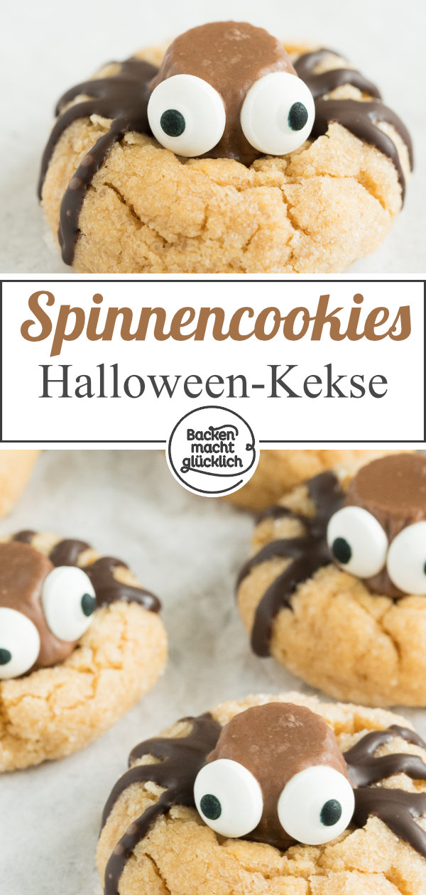 Diese putzigen Spinnen-Kekse sind die perfekten Cookies für Halloween. Sehen toll aus - und schmecken herrlich!