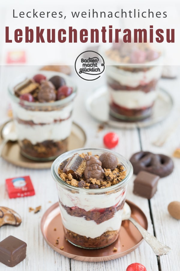 Lebkuchen-Tiramisu ist das perfekte Weihnachtsdessert im Glas zum Vorbereiten. Das winterliche Tiramisu ohne Alkohol schmeckt der ganzen Familie!