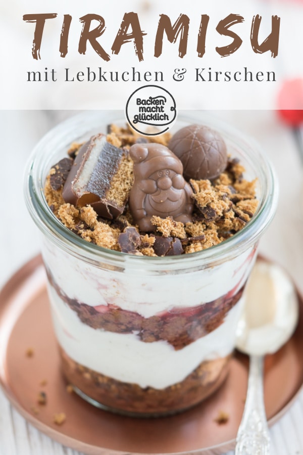 Lebkuchen-Tiramisu ist das perfekte Weihnachtsdessert im Glas zum Vorbereiten. Das winterliche Tiramisu ohne Alkohol schmeckt der ganzen Familie!