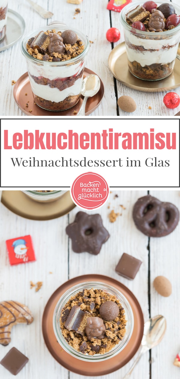 Lebkuchen-Tiramisu ist das perfekte Weihnachtsdessert im Glas zum Vorbereiten. Das winterliche Tiramisu ohne Alkohol schmeckt der ganzen Familie!