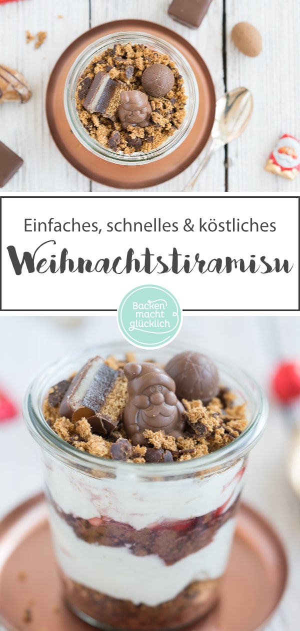 Lebkuchen-Tiramisu ist das perfekte Weihnachtsdessert im Glas zum Vorbereiten. Das winterliche Tiramisu ohne Alkohol schmeckt der ganzen Familie!