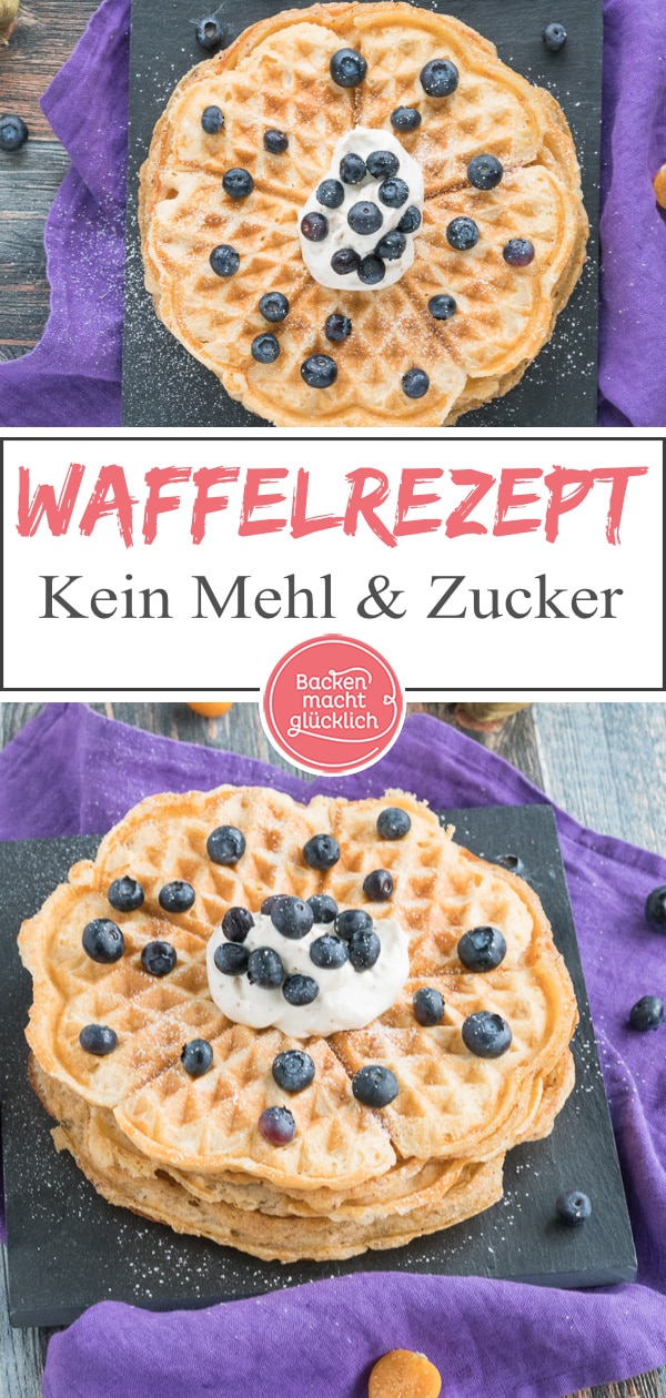 Diese fluffigen Low Carb Waffeln ohne Mehl, Butter, Zucker und Proteinpulver sind perfekt für alle, die kohlenhydatarm schlemmen wollen. Schnell & einfach!