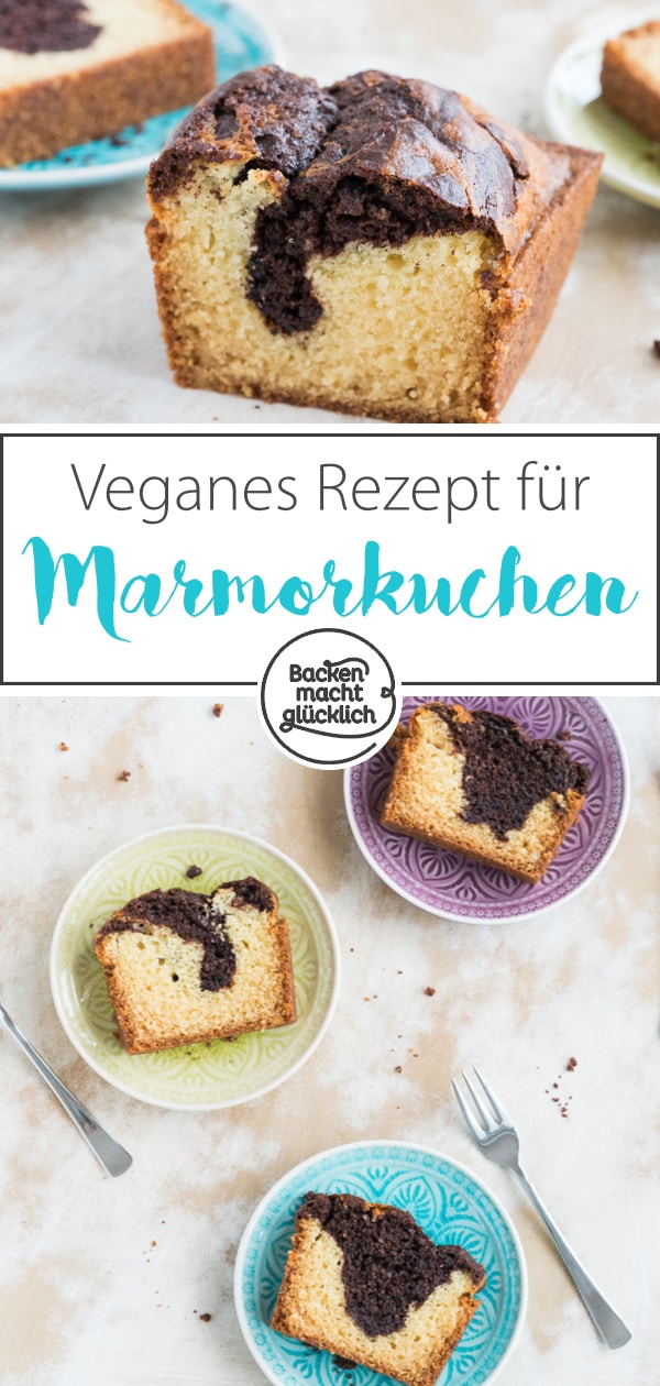 Der perfekte vegane Marmorkuchen mit Öl: fluffig, saftig, schokoladig! Ganz ohne Butter, Milch, Ei und Ei-Ersatz.