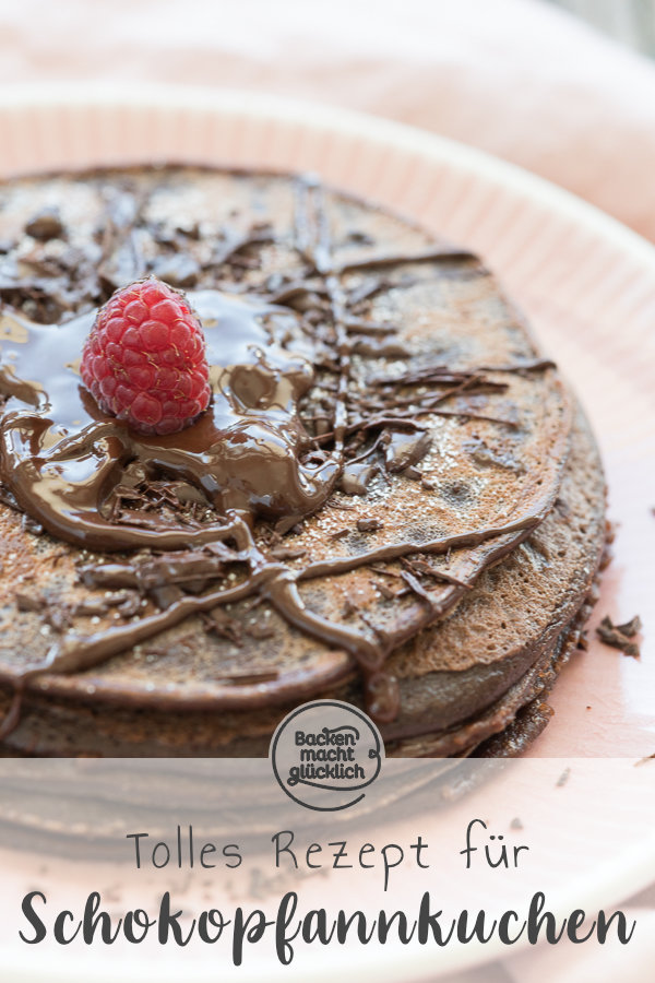 Diese Pfannkuchen mit Schokolade schmecken pur, als Torte, mit Bananen oder Nutella. Ein Hit für die ganze Familie!
