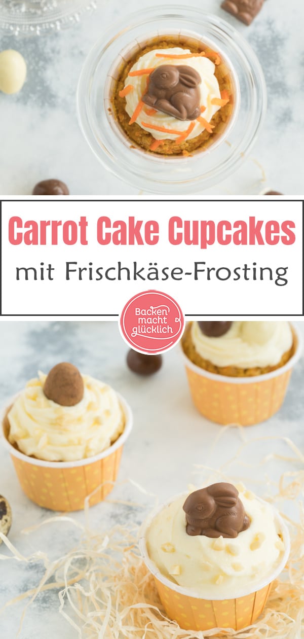 Diese Rübli-Cupcakes mit Frischkäsefrosting sind die perfekten Ostermuffins: super saftig, putzig, köstlich!