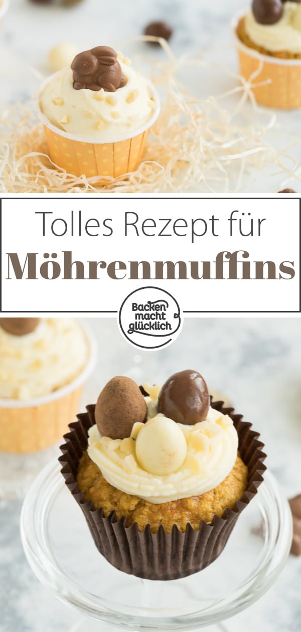 Diese Rübli-Cupcakes mit Frischkäsefrosting sind die perfekten Ostermuffins: super saftig, putzig, köstlich!