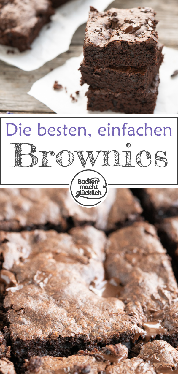 Die besten Brownies überhaupt: fudgy, saftig, köstlich. Schokofans müssen diese American Brownies einfach nachbacken ♥ !