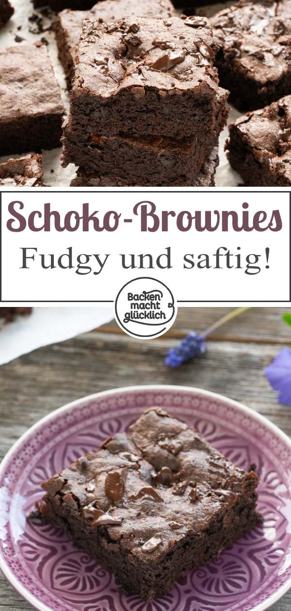 Die besten Brownies überhaupt: fudgy, saftig, köstlich. Schokofans müssen diese American Brownies einfach nachbacken ♥ !