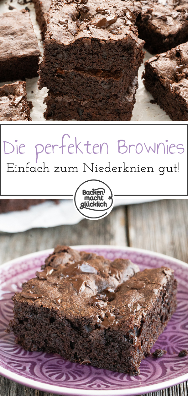 Die besten Brownies überhaupt: fudgy, saftig, köstlich. Schokofans müssen diese American Brownies einfach nachbacken ♥ !