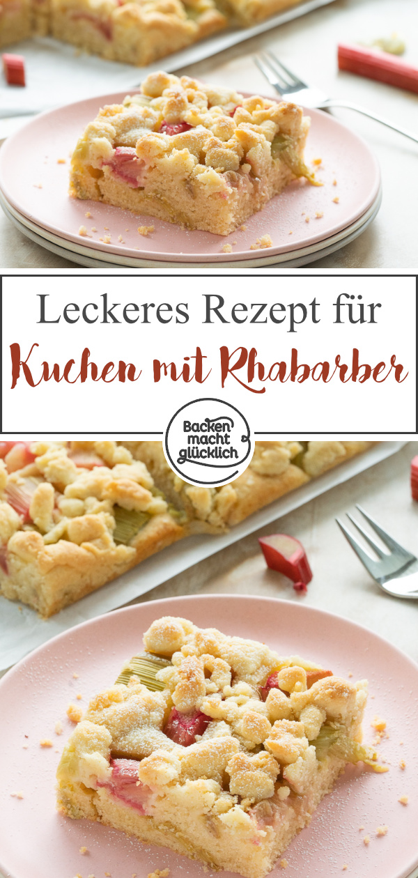 Saftiger Rhabarberkuchen mit Streuseln vom Blech: Omas Kreation ist so lecker ► Am besten gleich nachbacken & genießen!