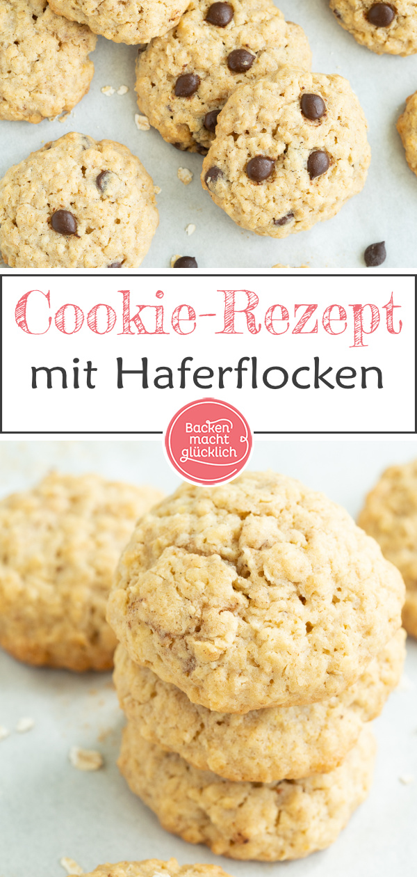 Die perfekten amerikanischen Schoko-Hafercookies: sie sind blitzschnell gemacht und schmecken umwerfend!