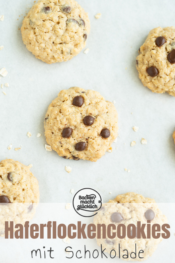 Die perfekten amerikanischen Schoko-Hafercookies: sie sind blitzschnell gemacht und schmecken umwerfend!