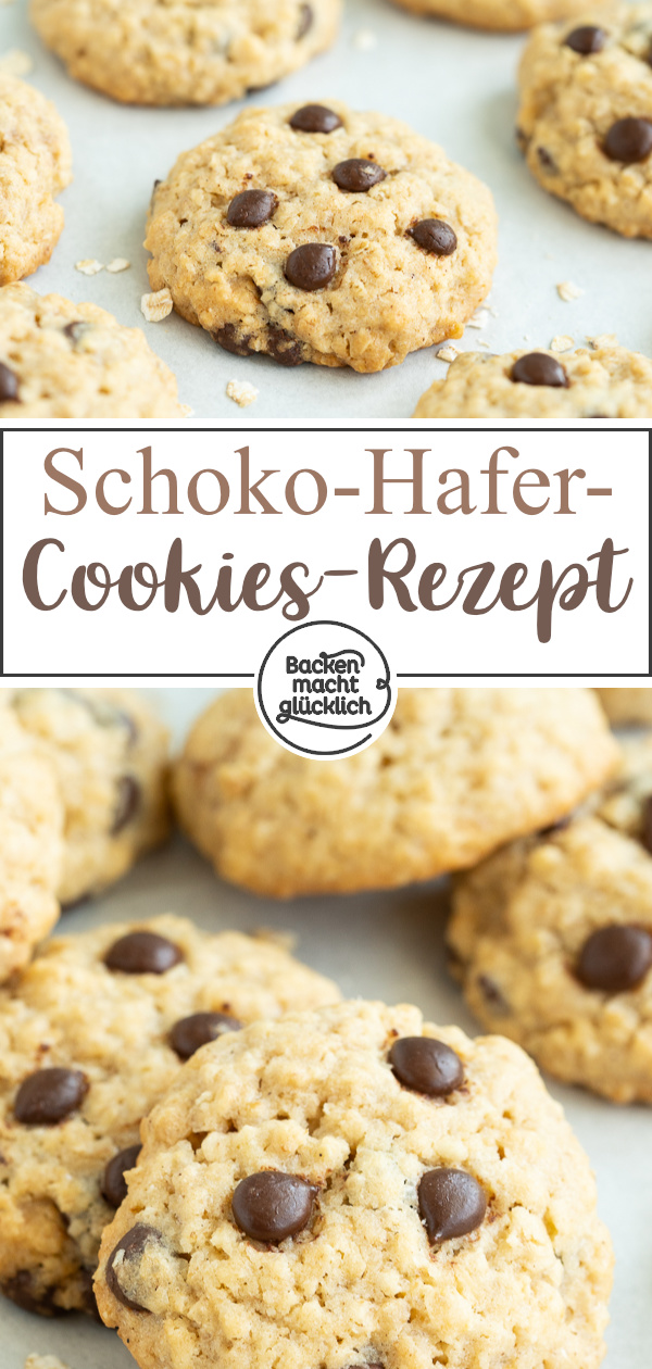 Die perfekten amerikanischen Schoko-Hafercookies: sie sind blitzschnell gemacht und schmecken umwerfend!