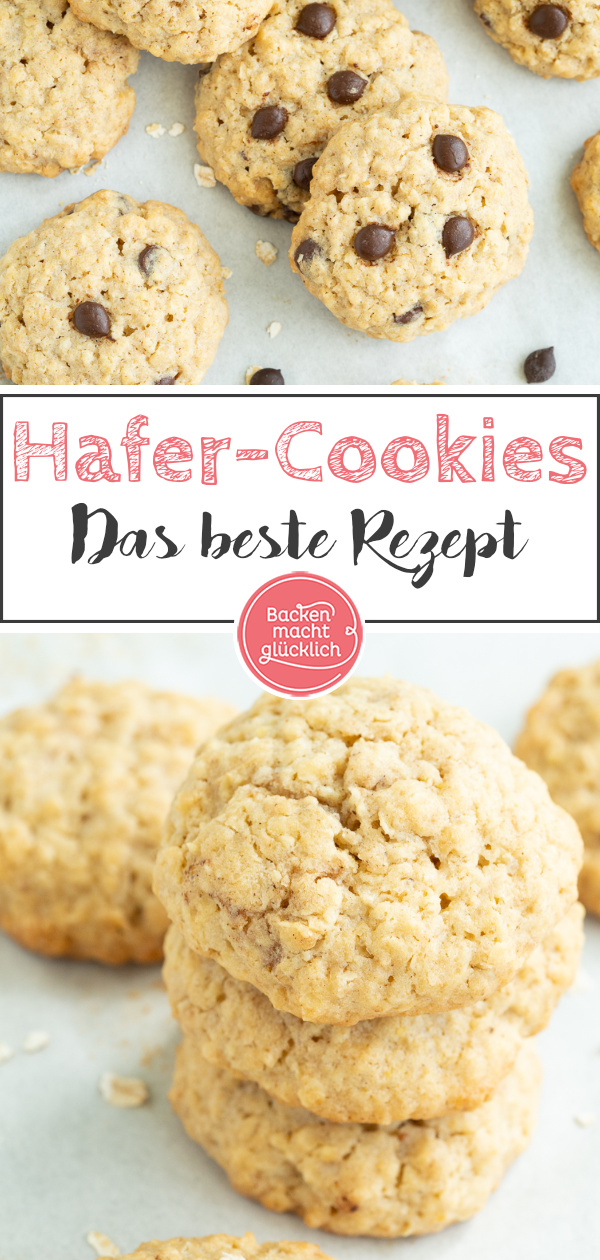 Die perfekten amerikanischen Schoko-Hafercookies: sie sind blitzschnell gemacht und schmecken umwerfend!