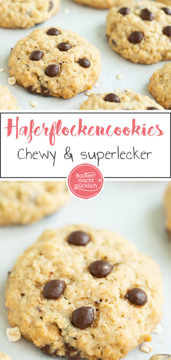 Die perfekten amerikanischen Schoko-Hafercookies: sie sind blitzschnell gemacht und schmecken umwerfend!