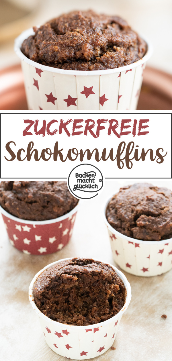 Tolle gesunde Schoko-Muffins ohne Zucker, Butter, Milch, Weißmehl. Dieses Clean Eating Muffins überzeugen auch Kinder!