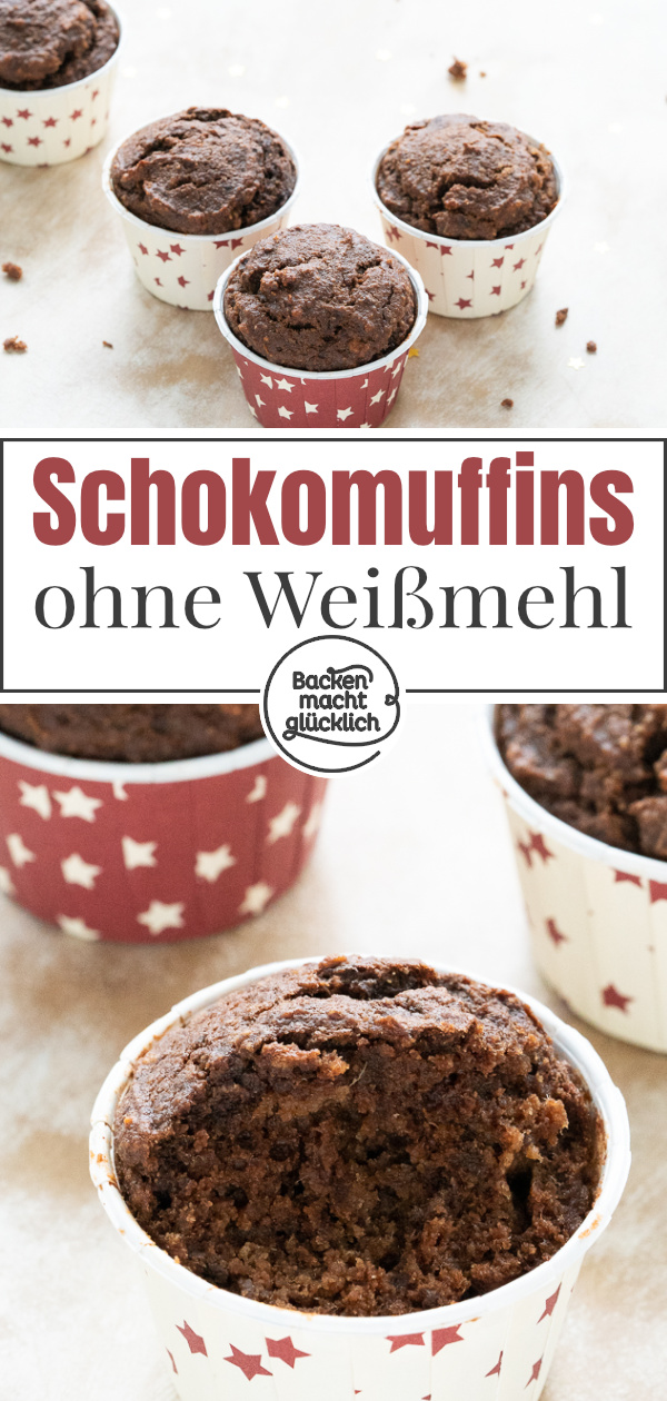 Tolle gesunde Schoko-Muffins ohne Zucker, Butter, Milch, Weißmehl. Dieses Clean Eating Muffins überzeugen auch Kinder!