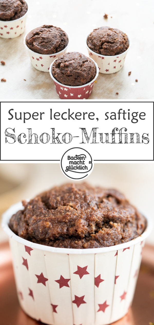 Tolle gesunde Schoko-Muffins ohne Zucker, Butter, Milch, Weißmehl. Dieses Clean Eating Muffins überzeugen auch Kinder!