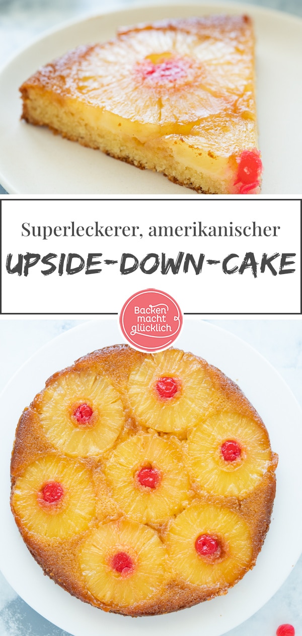 Gestürzter Ananaskuchen mit Karamell-Topping: Dieser einfache Pineapple Upside Down Kuchen ist ein optischer und geschmacklicher Leckerbissen!