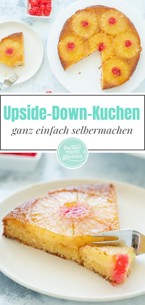 Gestürzter Ananaskuchen mit Karamell-Topping: Dieser einfache Pineapple Upside Down Kuchen ist ein optischer und geschmacklicher Leckerbissen!