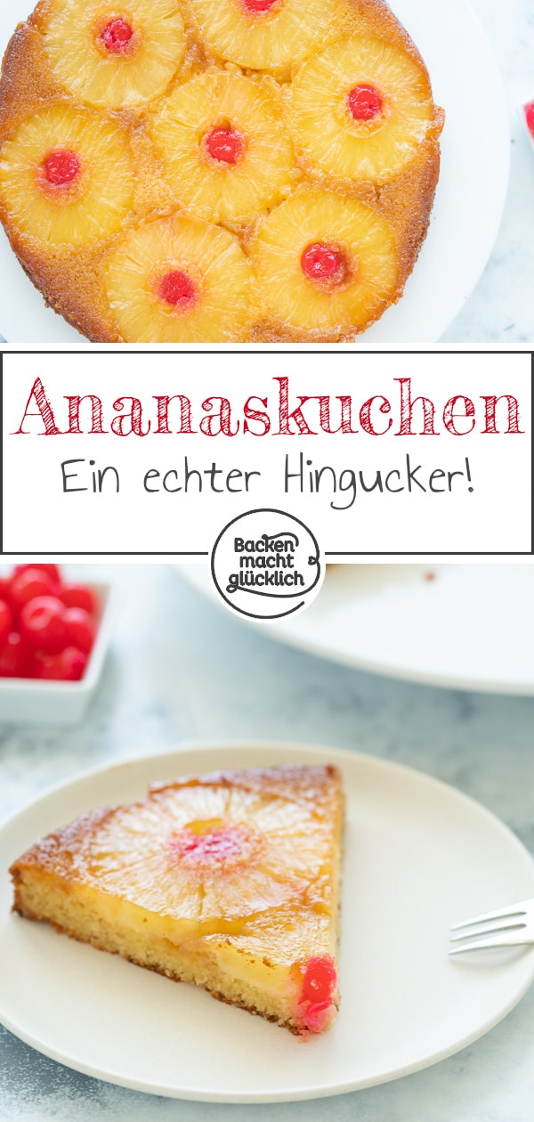 Gestürzter Ananaskuchen mit Karamell-Topping: Dieser einfache Pineapple Upside Down Kuchen ist ein optischer und geschmacklicher Leckerbissen!