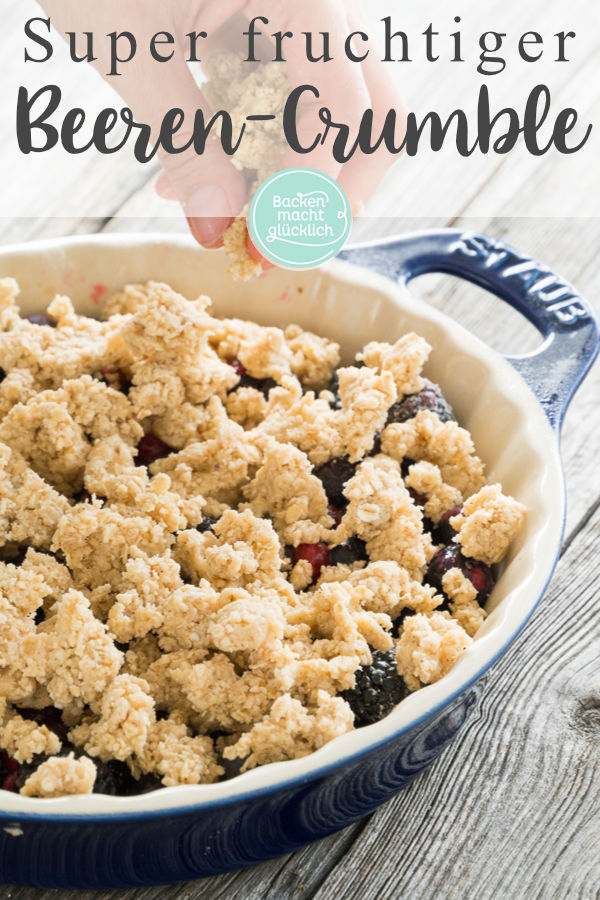 Lust auf ein köstliches Beeren-Crumble Dessert? Dieses fruchtige Vanille-Crumble ist fix gemacht ► Gleich nachbacken!