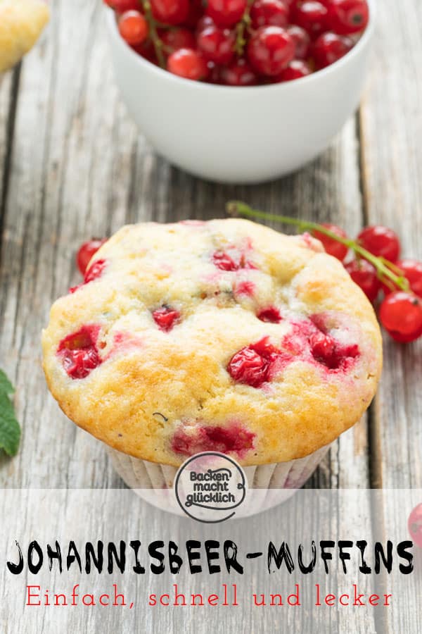 Diese Johannisbeer-Muffins sind ein süß-säuerlicher Genuss. Die schnellen, einfachen Johannisbeermuffins mit Joghurt werden herrlich saftig und flaumig. Perfekte Sommer-Muffins!