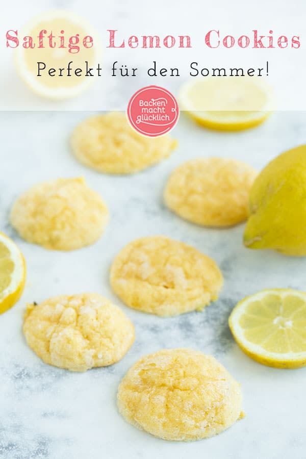 Diese Zitronenkekse sind herrlich weich und erfrischend. Lemon Cookies mit Frischkäse sind eine tolle Alternative zu normalen Keksen. Die saftigen Zitronenkekse schmecken definitiv das ganze Jahr über!