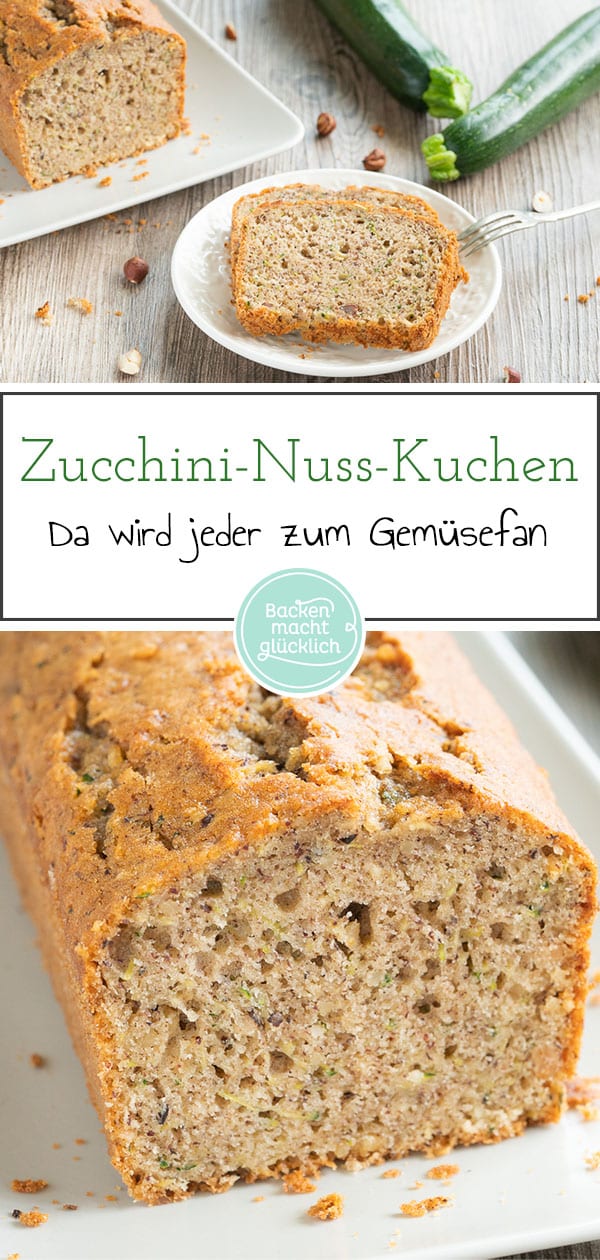 Wer diesen Zucchinikuchen mit Haselnüssen probiert, wird garantiert zum Gemüse-Liebhaber! Denn die Kombination aus Zutaten sorgt in diesem Rezept dafür, dass der Zucchini-Nuss-Kuchen saftig wird (unglaublich saftig!). Zugleich schmeckt der süße Zucchinikuchen ganz leicht nach Karamell.