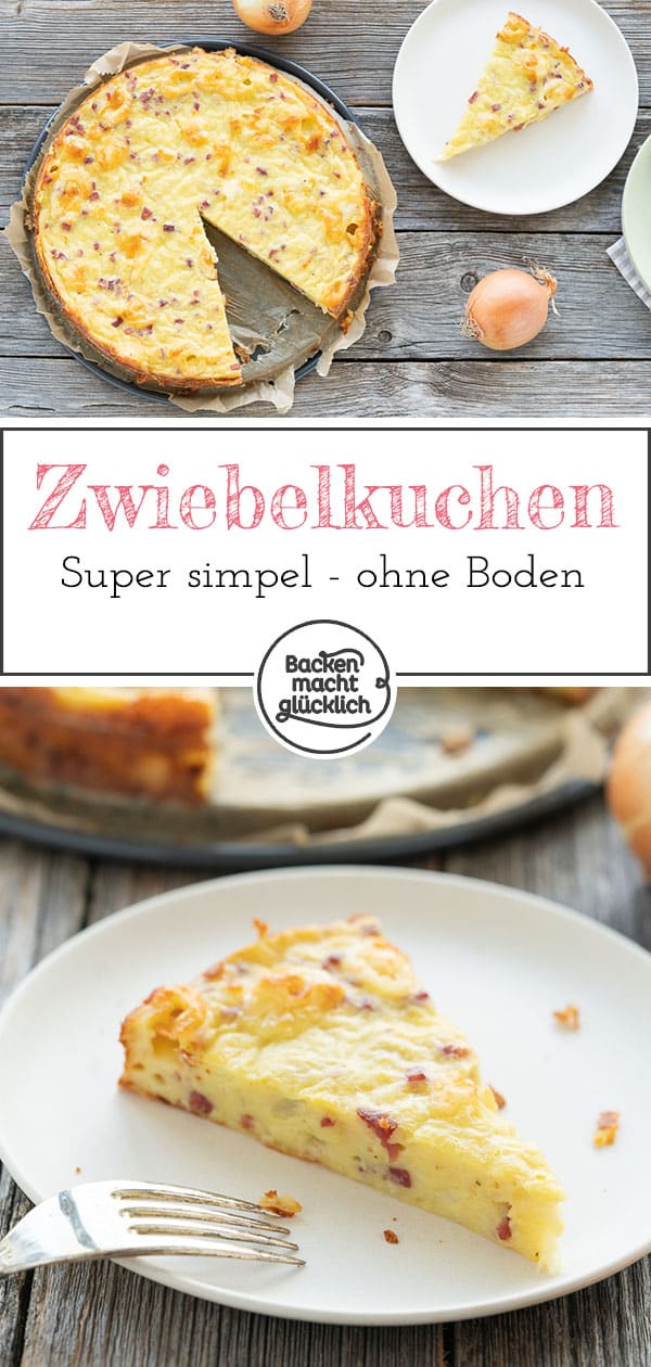 Dieser Zwiebelkuchen ohne Boden überzeugt jeden: saftig, schnell, würzig! Noch dazu beinhaltet er wenige Kohlenhydrate