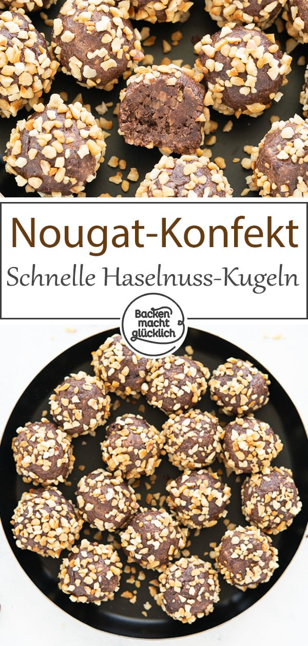 Schoko-Nuss-Konfekt ohne Backen: Die schnellen, einfachen Haselnuss-Schoko-Kugeln werden mit köstlichen Knusperwaffeln gemacht. Damit sind die Nusskugeln nicht nur fix zubereitet, sondern auch noch super lecker!