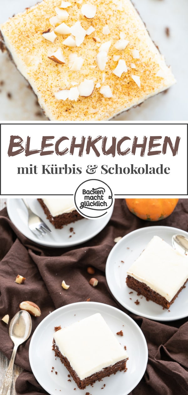 Einfacher Kürbiskuchen mit Schokolade - das perfekte Herbstrezept! Der Hokkaido-Kuchen wird herrlich saftig und aromatisch