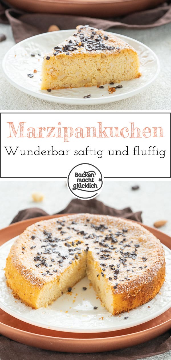 Für diesen super schnellen glutenfreien Kuchen benötigt ihr nur 2 Zutaten. Der schnelle 2-Zutatenkuchen besteht nämlich wirklich nur aus Marzipan und Eiern und wird richtig lecker.