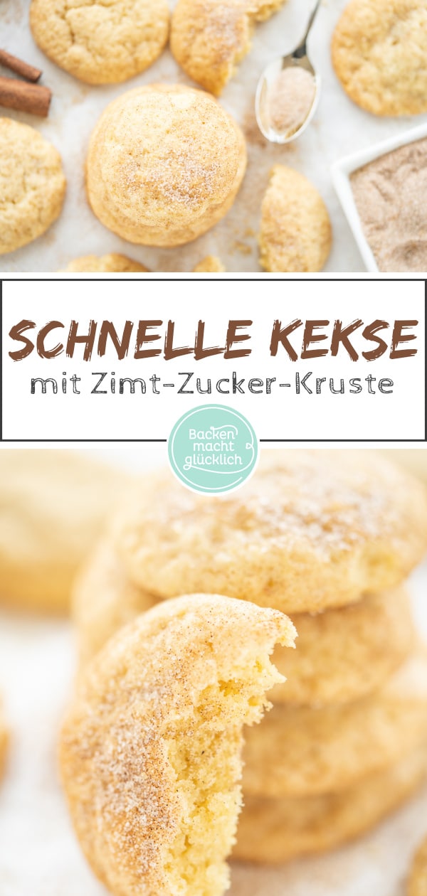 Herrlich softe Zimtzucker-Cookies mit leichter Kruste. Diese amerikanischen Snickerdoodles sind ein ganz besonderer Keksgenuss!