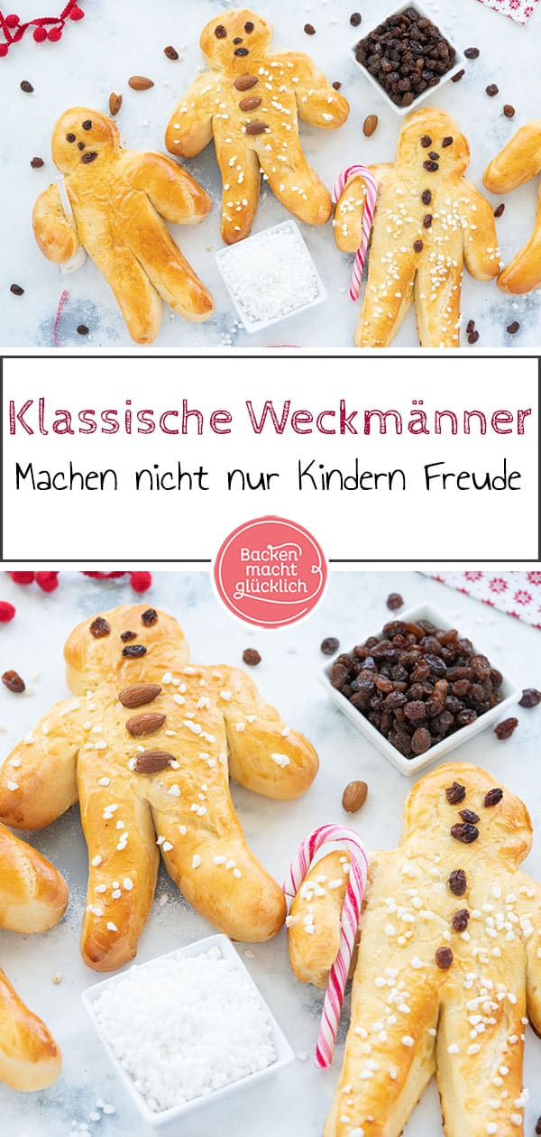 Weckmänner machen längst nicht nur Kindern Freude! Die süßen Stutenkerle aus Hefeteig sehen einfach niedlich aus. Und dazu sind die klassischen Weckmänner auch noch super lecker. Traditionell isst man die Weckmänner rund um Sankt Martin