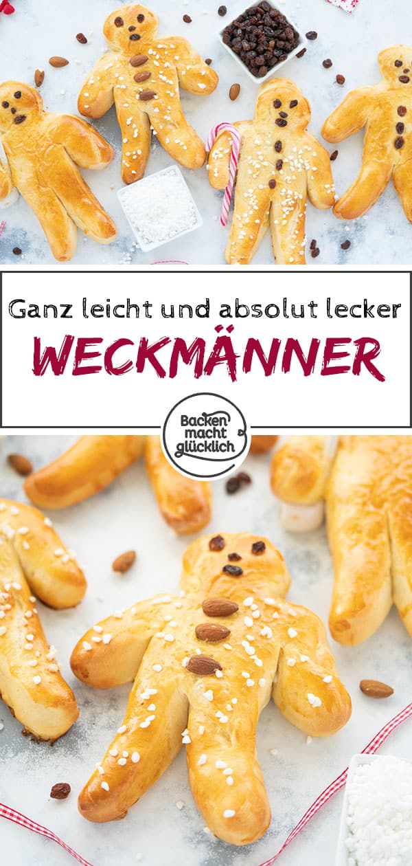 Weckmänner machen längst nicht nur Kindern Freude! Die süßen Stutenkerle aus Hefeteig sehen einfach niedlich aus. Und dazu sind die klassischen Weckmänner auch noch super lecker. Traditionell isst man die Weckmänner rund um Sankt Martin