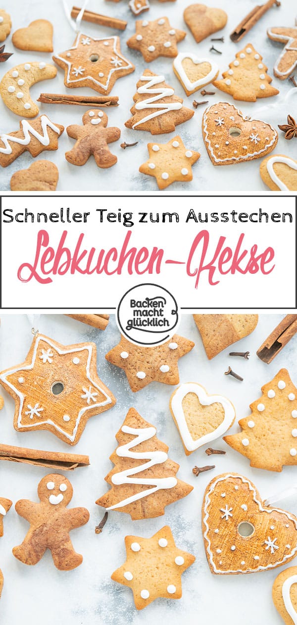 Super köstliche Lebkuchen-Plätzchen zum kreativen Verzieren. Der Lebkuchenteig ist super schnell und einfach gemacht. Ein tolles Rezept für Weihnachten!