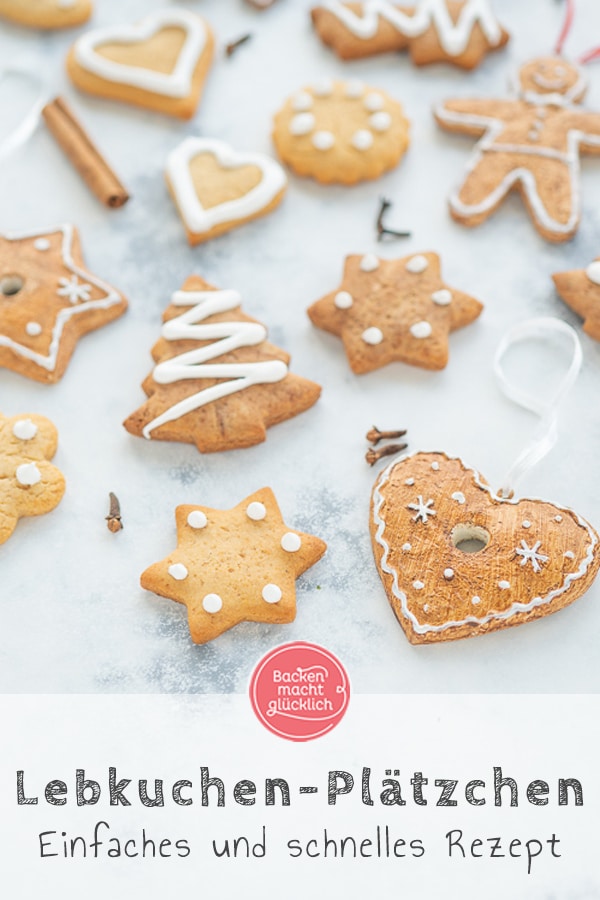 Super köstliche Lebkuchen-Plätzchen zum kreativen Verzieren. Der Lebkuchenteig ist super schnell und einfach gemacht. Ein tolles Rezept für Weihnachten!