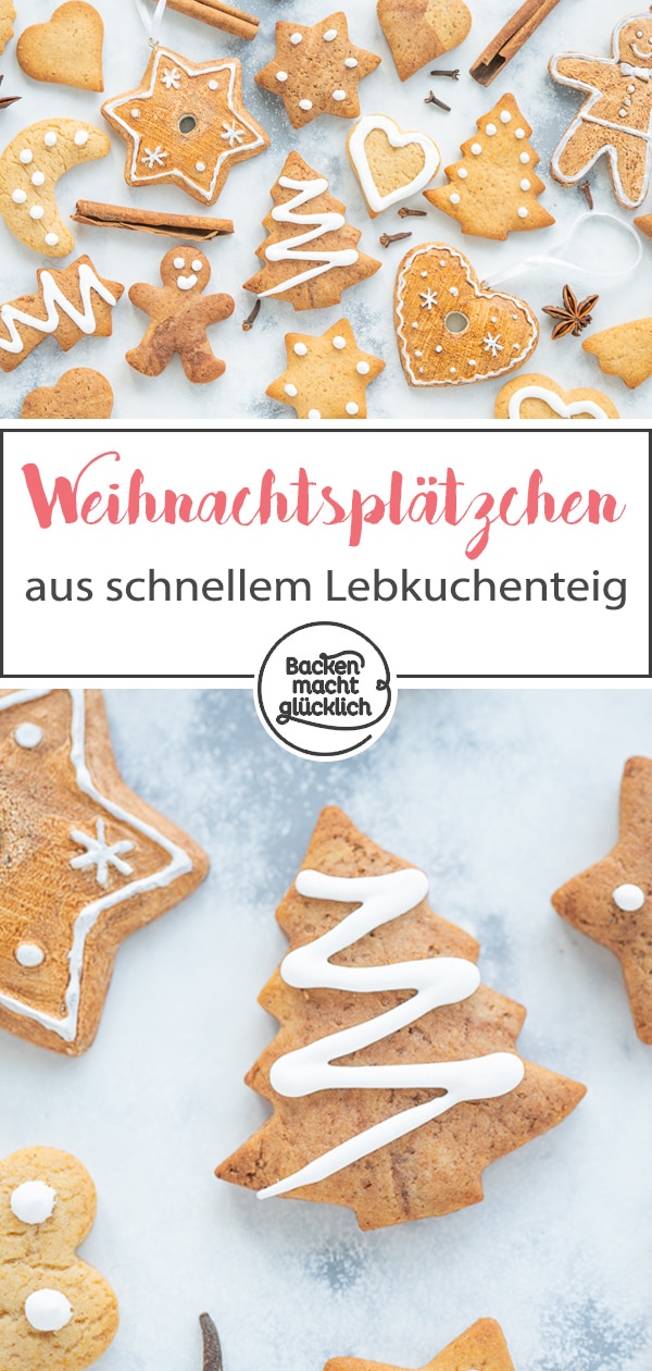 Super köstliche Lebkuchen-Plätzchen zum kreativen Verzieren. Der Lebkuchenteig ist super schnell und einfach gemacht. Ein tolles Rezept für Weihnachten!