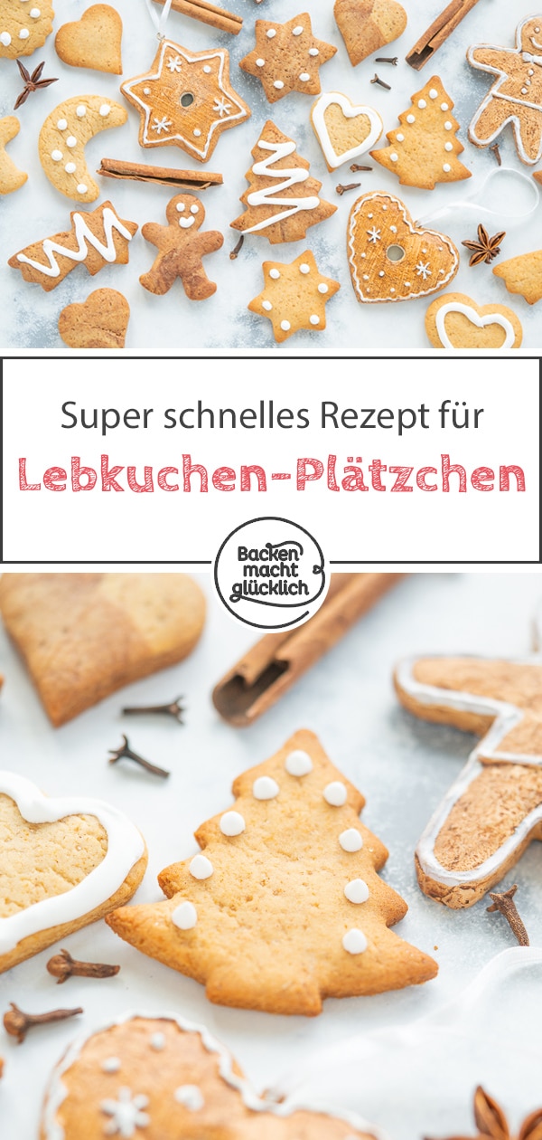 Super köstliche Lebkuchen-Plätzchen zum kreativen Verzieren. Der Lebkuchenteig ist super schnell und einfach gemacht. Ein tolles Rezept für Weihnachten!