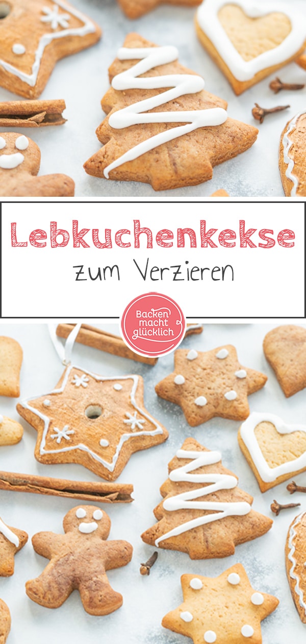 Super köstliche Lebkuchen-Plätzchen zum kreativen Verzieren. Der Lebkuchenteig ist super schnell und einfach gemacht. Ein tolles Rezept für Weihnachten!