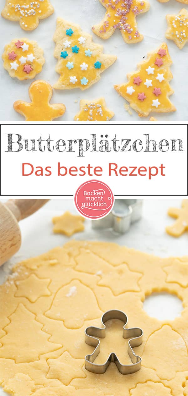 Das einfachste Rezept für Plätzchenteig zum Ausstechen. Diese leckeren Weihnachtsplätzchen schmecken wirklich jedem und lassen sich toll verzieren! 