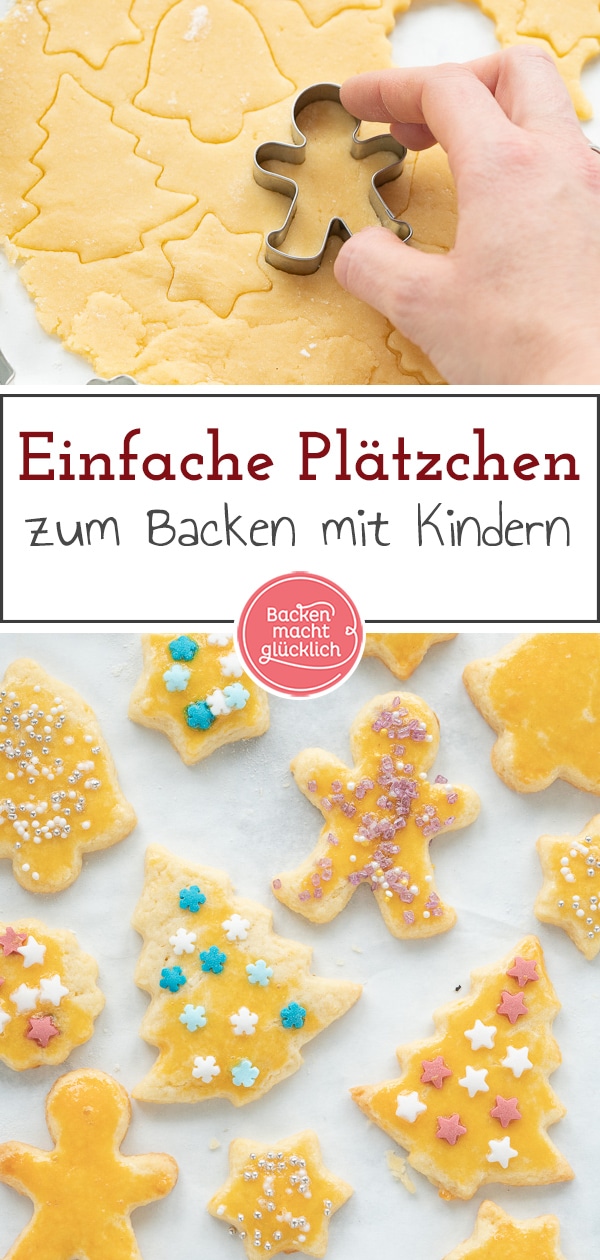 Das einfachste Rezept für Plätzchenteig zum Ausstechen. Diese leckeren Weihnachtsplätzchen schmecken wirklich jedem und lassen sich toll verzieren! 