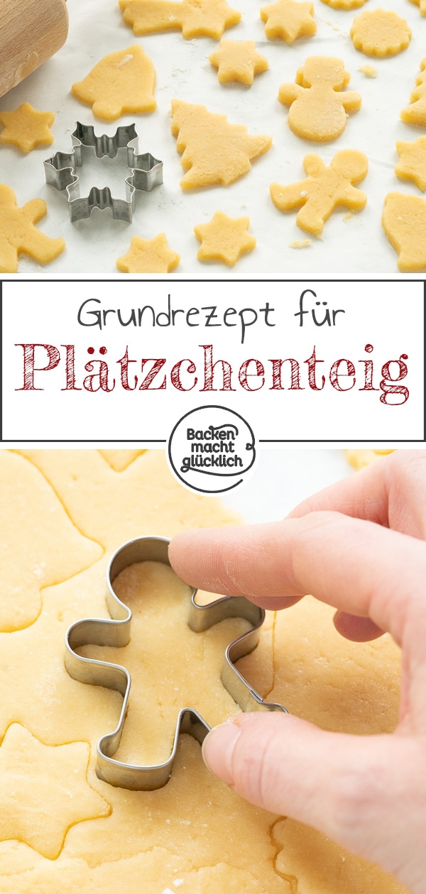 Das einfachste Rezept für Plätzchenteig zum Ausstechen. Diese leckeren Weihnachtsplätzchen schmecken wirklich jedem und lassen sich toll verzieren! 