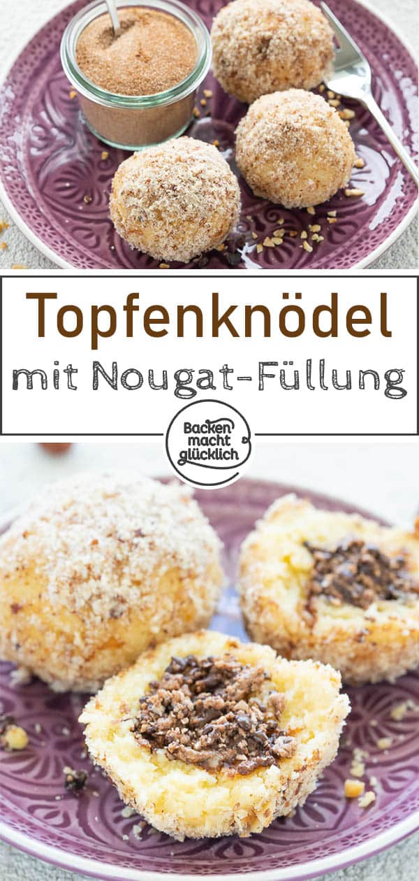 Topfenknödel mit Nougatfüllung: Die perfekte Kombi aus flaumigem Quarkteig und schokoladiger Creme! Es ist überhaupt nicht kompliziert, köstliche Nougatknödel selber zu machen. Die süßen Quarkknödel mit Schokolade schmecken als Hauptgericht oder Dessert