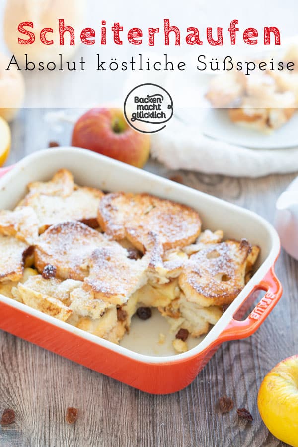 Besser als mit Scheiterhaufen bzw. Ofenschlupfer kann man alte Brötchen, Toastbrot oder Hefezopf kaum verwerten. Scheiterhaufen ist eine einfache Mehlspeise die der ganzen Familie schmeckt!