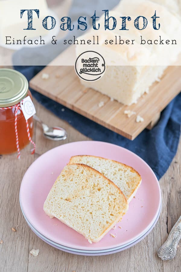Einfaches, schnelles Rezept für leckeren Butter-Toast. Das Toastbrot kann eher neutral oder süß sowie mit Weizen- oder Dinkelmehl gebacken werden. Das selbstgemachte Toastbrot wird herrlich buttrig und knusprig.