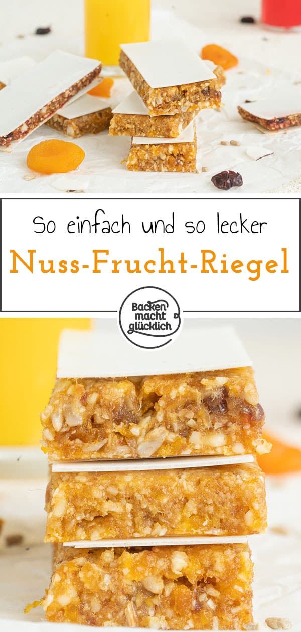 Diese leckeren Fruchtschnitten bestehen aus nur 3 Zutaten. Die einfachen Fruchtriegel sind super fix gemacht, gesund und vegan. Die Fruchtriegel sind perfekt für Klein und Groß!