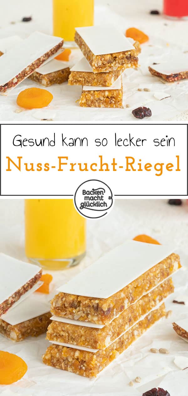 Diese leckeren Fruchtschnitten bestehen aus nur 3 Zutaten. Die einfachen Fruchtriegel sind super fix gemacht, gesund und vegan. Die Fruchtriegel sind perfekt für Klein und Groß!