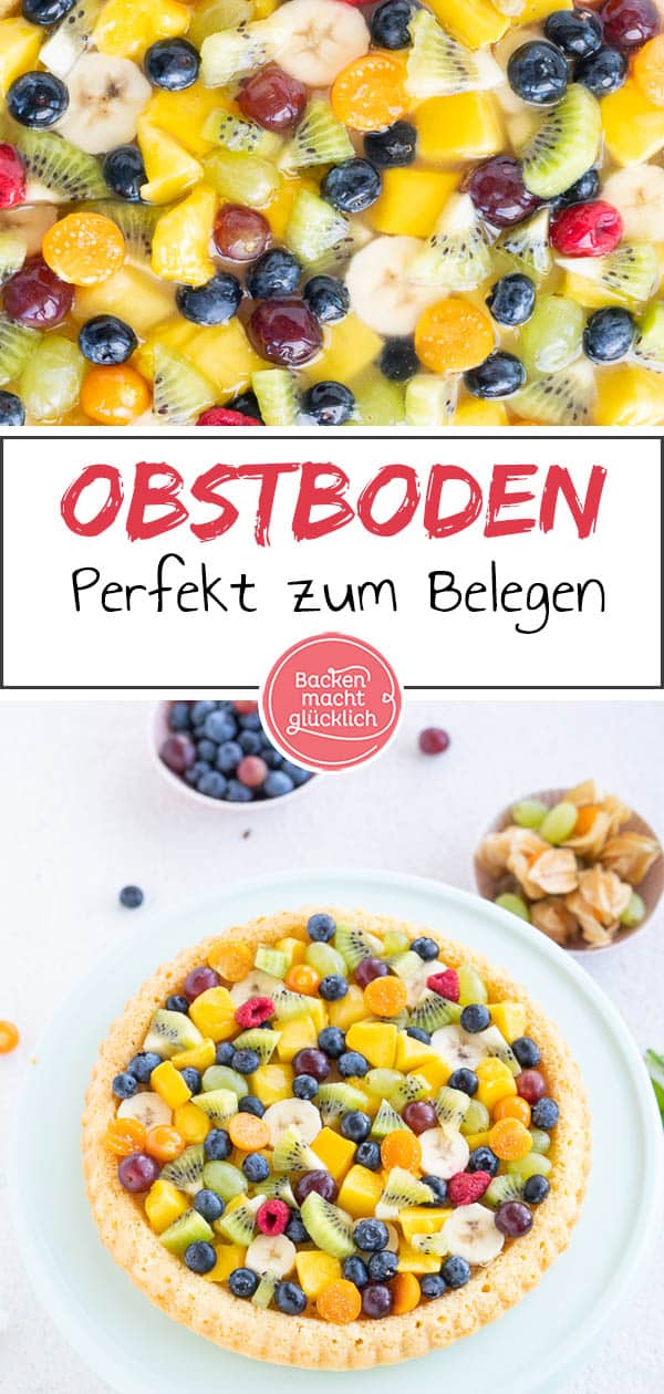 Ein einfaches Grundrezept für einen saftigen Obstboden aus Rührteig. Mit dem Obstkuchenteig lassen sich im Handumdrehen traumhafte Obstkuchen und Torten zaubern.  #obstkuchen #kuchenboden #grundrezept #tortenboden #backenmachtglücklich